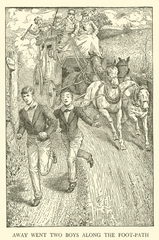 Ilustración de Los Días de Escuela de Tom Brown de Louis John Rhead