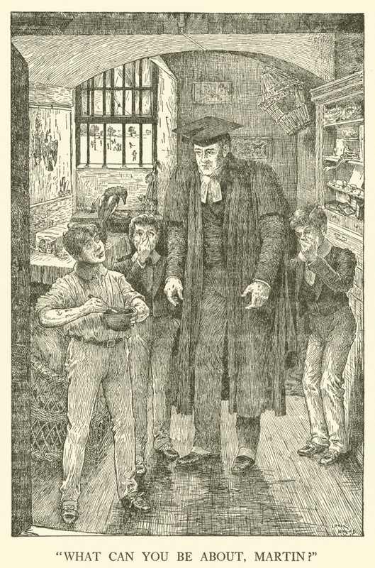 Ilustración para los Días de Escuela de Tom Brown de Louis John Rhead
