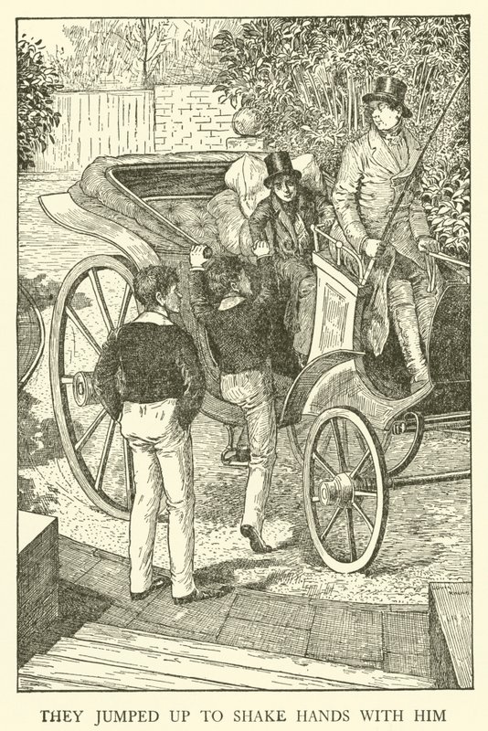 Ilustración para los días escolares de Tom Brown (grabado) de Louis John Rhead