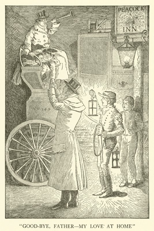 Ilustración para los días escolares de Tom Brown (grabado) de Louis John Rhead