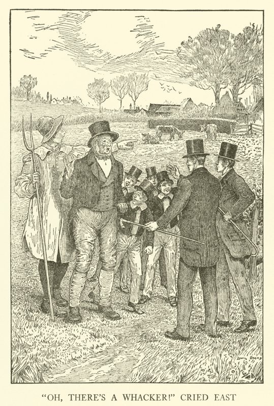 Ilustración para los Días de Escuela de Tom Brown de Louis John Rhead