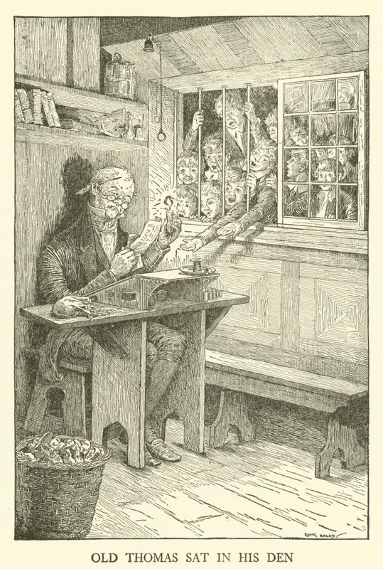 Ilustración para los Días de Escuela de Tom Brown de Louis John Rhead