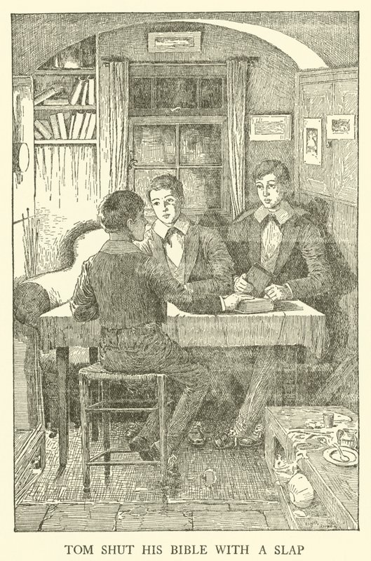 Ilustración para Los Días de Escuela de Tom Brown (grabado) de Louis John Rhead