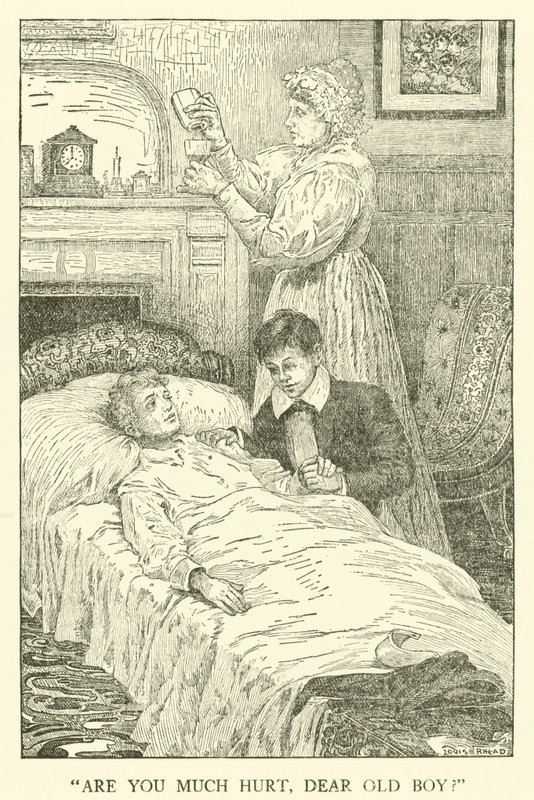 Ilustración para Los Días de Escuela de Tom Brown (grabado) de Louis John Rhead