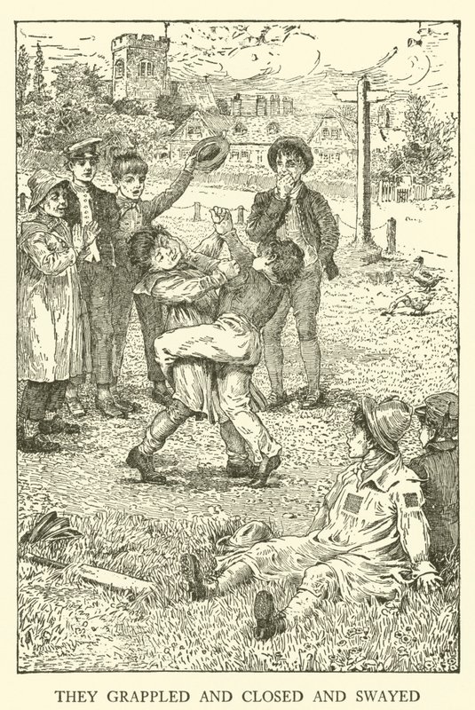 Ilustración para Los Días de Escuela de Tom Brown (grabado) de Louis John Rhead