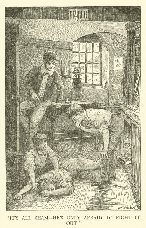 Ilustración para Los Días de Escuela de Tom Brown de Louis John Rhead