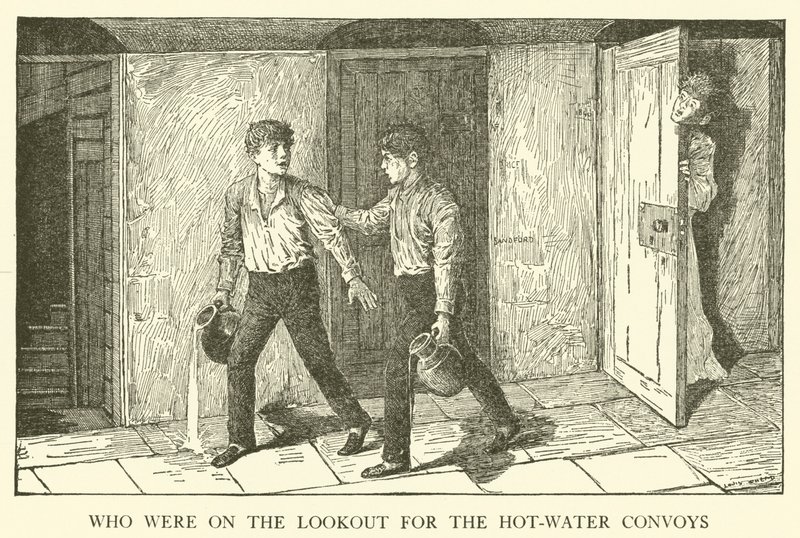 Ilustración para Los Días de Escuela de Tom Brown de Louis John Rhead