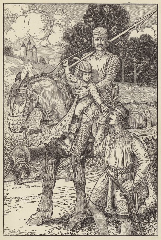 Robert dispararía con su pequeño arco a las ardillas de Louis John Rhead