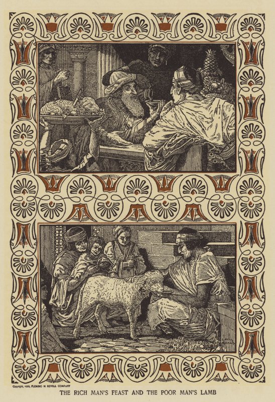 El banquete del hombre rico y el cordero del hombre pobre de Louis John Rhead