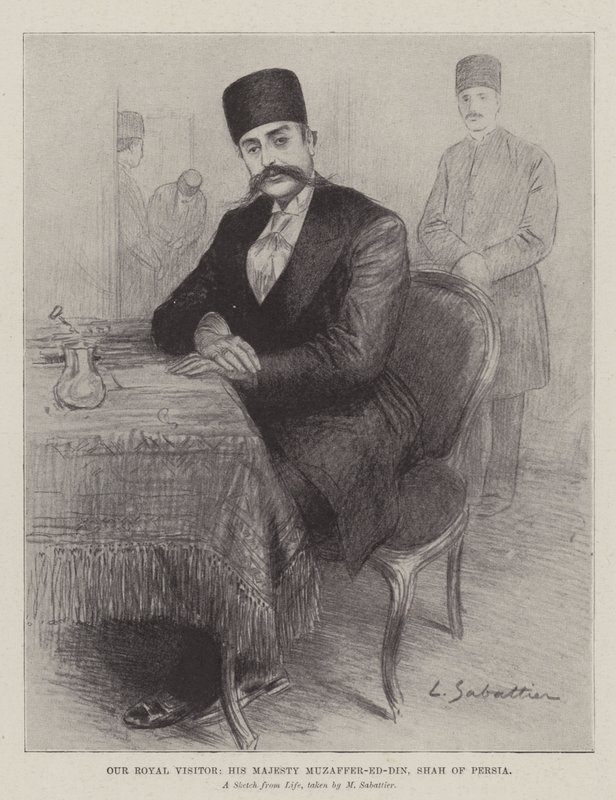 Nuestro Visitante Real, Su Majestad Muzaffer-ed-Din, Shah de Persia de Louis Remy Sabattier