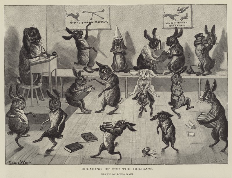 Fin de clases para las vacaciones de Louis Wain