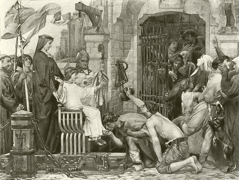 Luis IX abre las cárceles de Francia de Luc-Oliver Merson