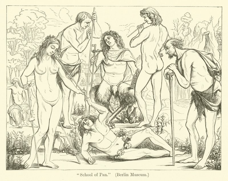 Escuela de Pan (grabado) de Luca Signorelli