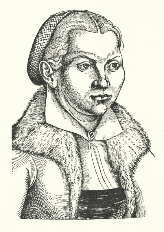 Katharina von Bora, esposa del reformador protestante alemán Martín Lutero de Lucas the Elder (after) Cranach