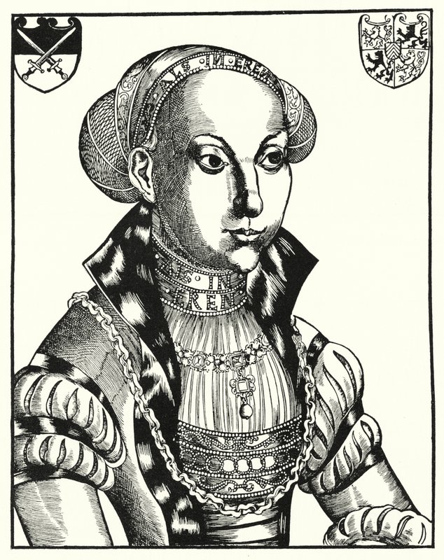 Sybille de Cleves, consorte de Juan Federico I, Elector de Sajonia de Lucas the Elder (after) Cranach