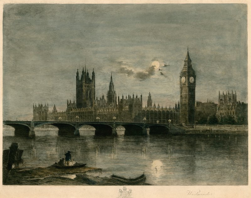 Westminster de noche de Lucien Marcelin Gautier