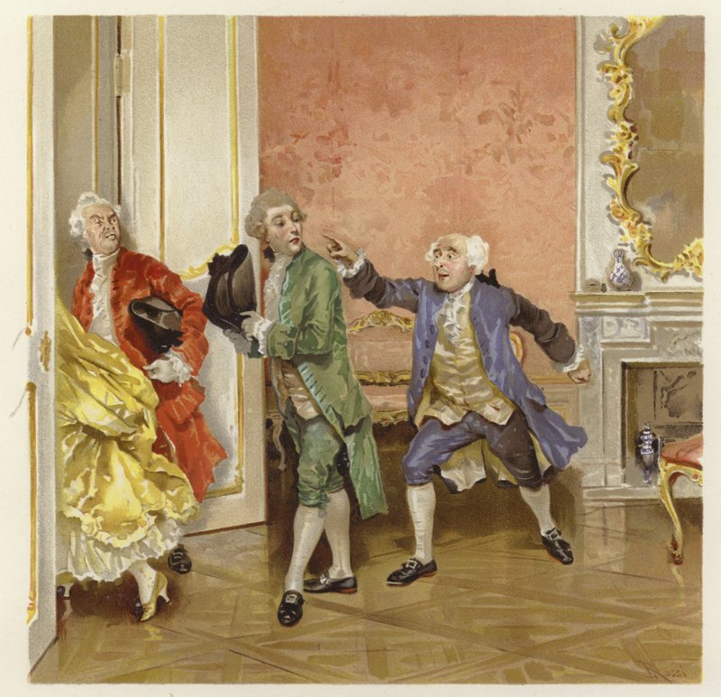 Ilustración para La Escuela de Escándalo de Lucius Rossi