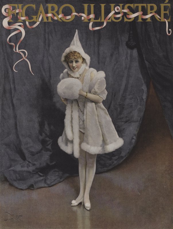 La hija de Papá Noel. Portada de Le Figaro Illustré, diciembre 1894 de Lucius Rossi