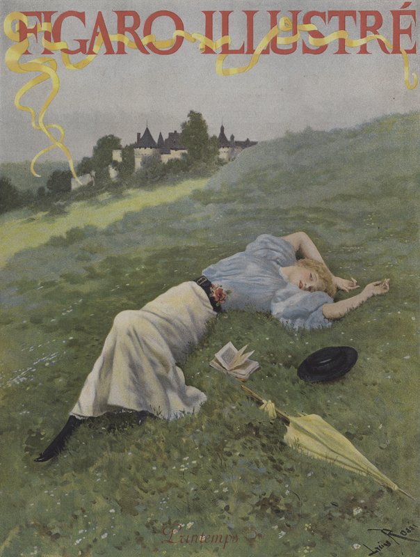 Primavera. Portada de Le Figaro Illustré, mayo 1896 de Lucius Rossi