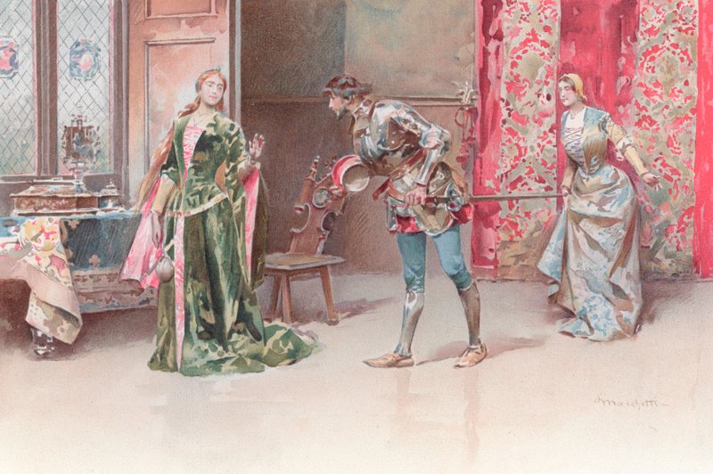 Ilustración para Otelo de Shakespeare de Ludovico Marchetti