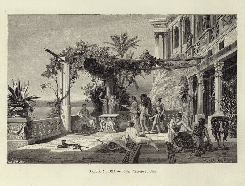 Grecia y Roma - Roma: Tiberio en Capri de Ludwig Hans Fischer