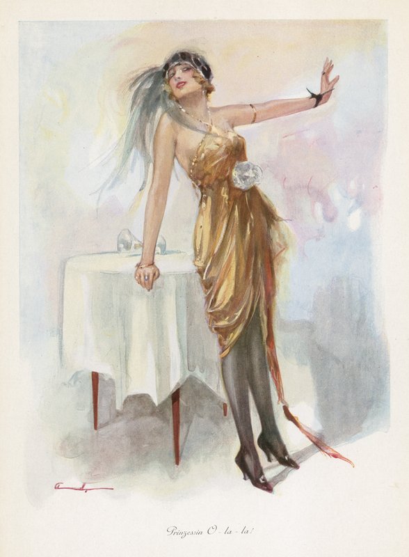 Princesa ¡O la la! (litografía en color) de Ludwig Lutz Ehrenberger