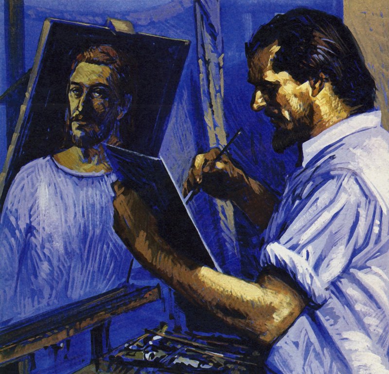 Gauguin vivía en la pobreza y sólo vendía algún que otro cuadro (litografía en color). de Luis Arcas Brauner