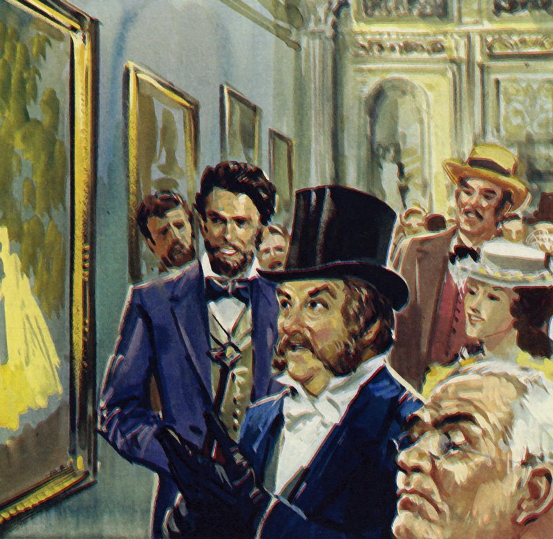 La Loge fue la contribución de Renoir a la primera exposición de impresionistas (litografía en color) de Luis Arcas Brauner