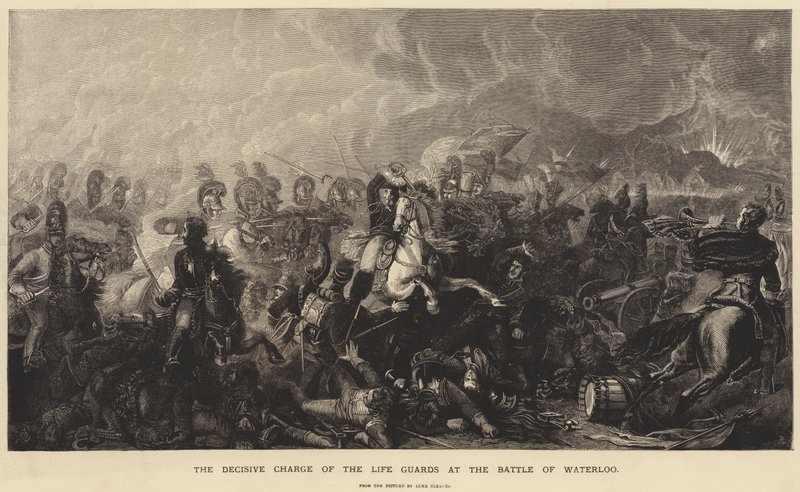 La Carga Decisiva de los Guardias de Vida en la Batalla de Waterloo de Luke Clennell