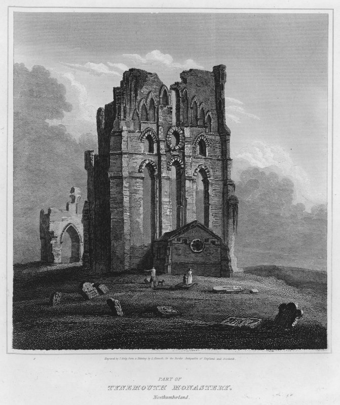 Parte del Monasterio de Tynemouth, Northumberland de Luke (after) Clennell