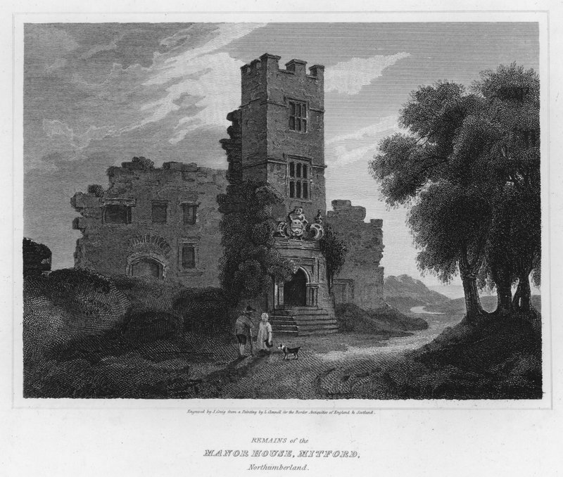 Restos de la Casa Solariega, Mitford, Northumberland de Luke (after) Clennell
