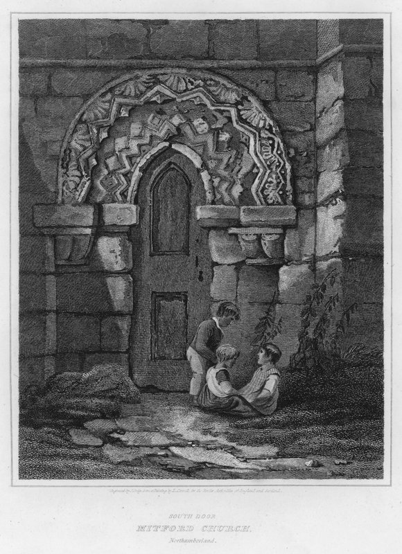 Puerta sur, iglesia de Mitford, Northumberland de Luke (after) Clennell