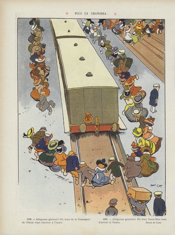 Cuanto más cambian las cosas? (Ilustración para Le Rire) de Marcel Amable O.L. Capy
