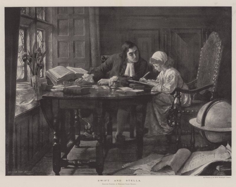 Swift y Stella de Margaret Isabel Dicksee