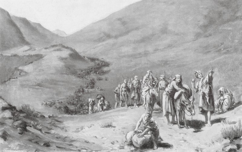 Migración de las tribus sumerias (litografía) de Margaret (after) Dovaston
