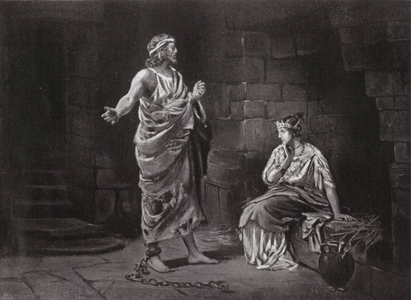 Pelópidas en cautiverio (litografía) de Margaret (after) Dovaston