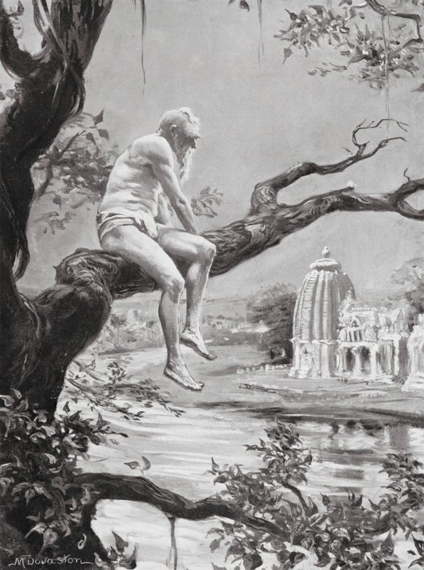 El final de un largo y próspero reinado (litografía) de Margaret (after) Dovaston