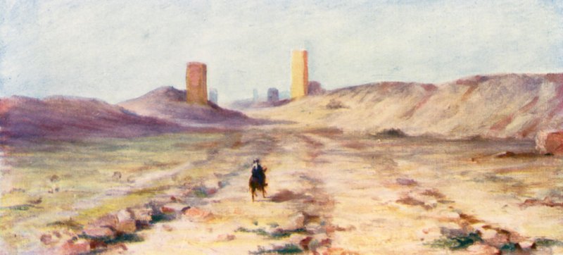 Entrada a Palmira (litografía en color) de Margaret Thomas