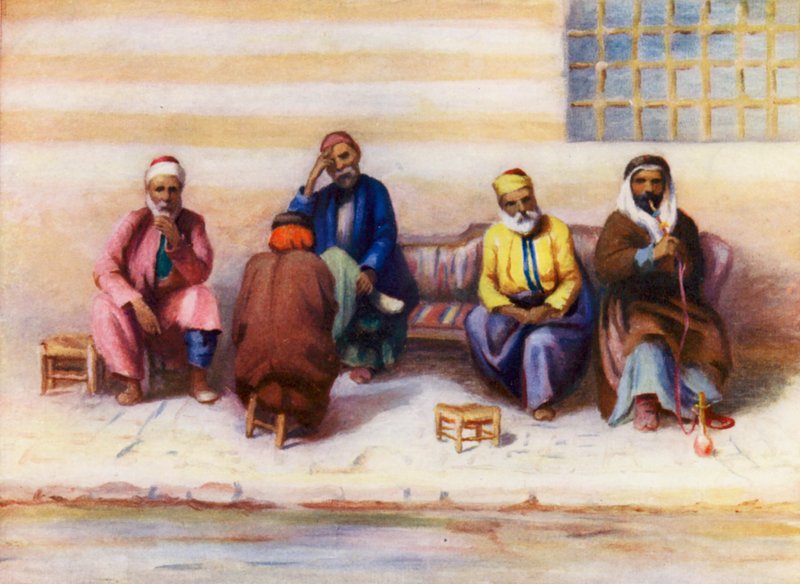 Grupo de sirios (litografía en color) de Margaret Thomas