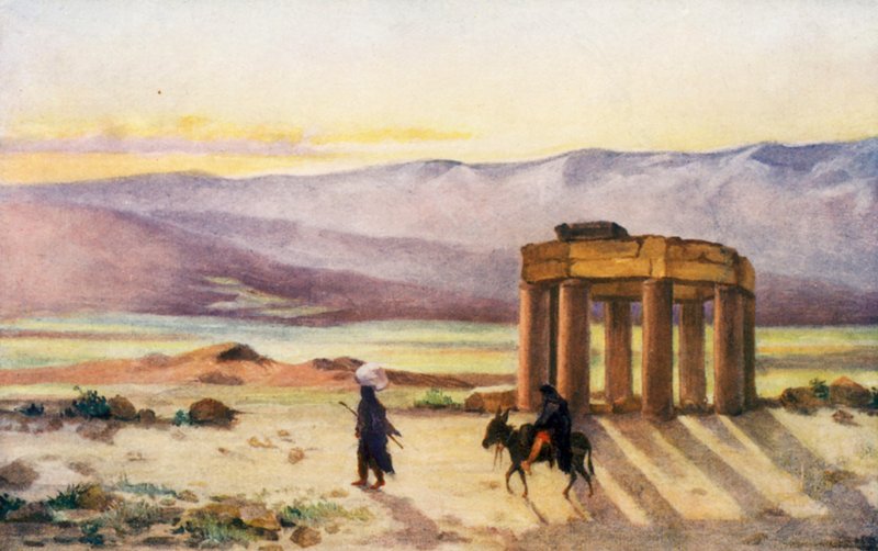 La Bika con el Santuario de Douris (litografía en color) de Margaret Thomas