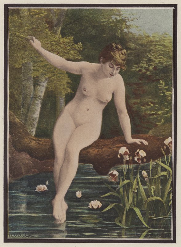 El baño (litografía en color) de Marguerite Arosa