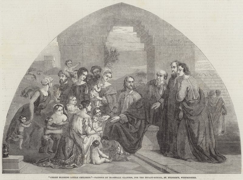 Cristo bendiciendo a los niños de Marshall Claxton