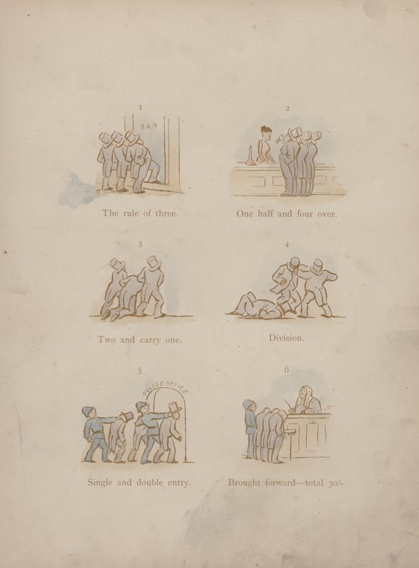 Página de Los Humores de Cynicus (grabado coloreado) de Martin  Anderson