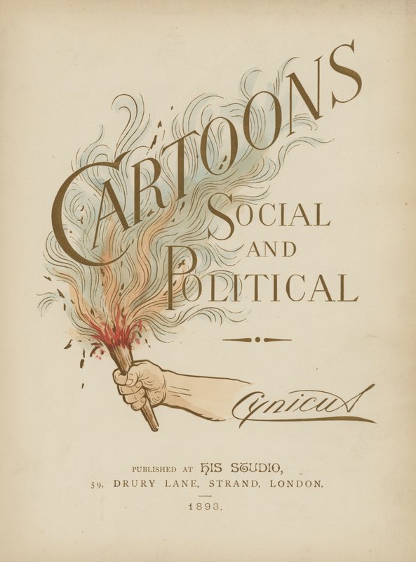 Ilustración de la portada para Cartoons Social and Political por Cynicus de Martin Cynicus Anderson