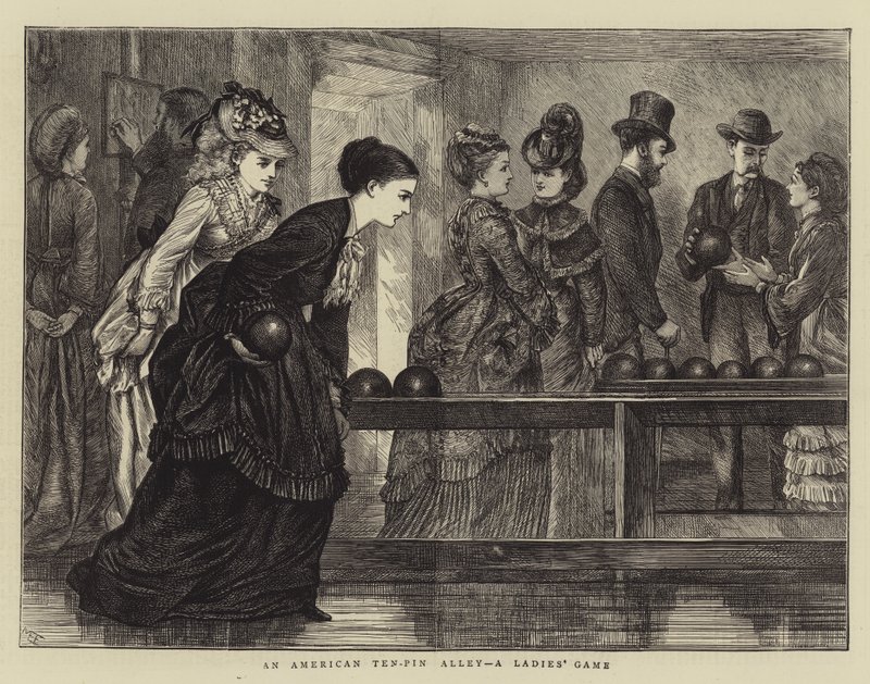 Un callejón de bolos americano, un juego de damas de Mary Ellen Edwards