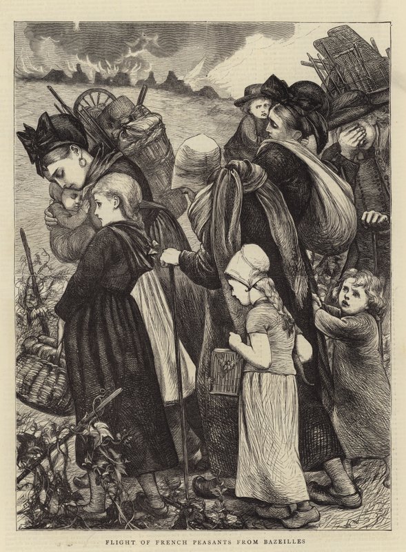 Huida de campesinos franceses de Bazeilles de Mary Ellen Edwards