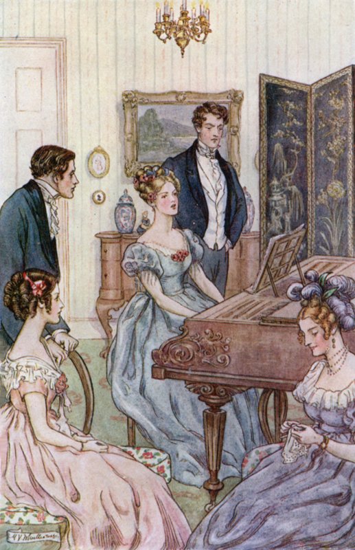 Ilustración para Esposas e hijas de la Sra. Gaskell de Mary V. Wheelhouse