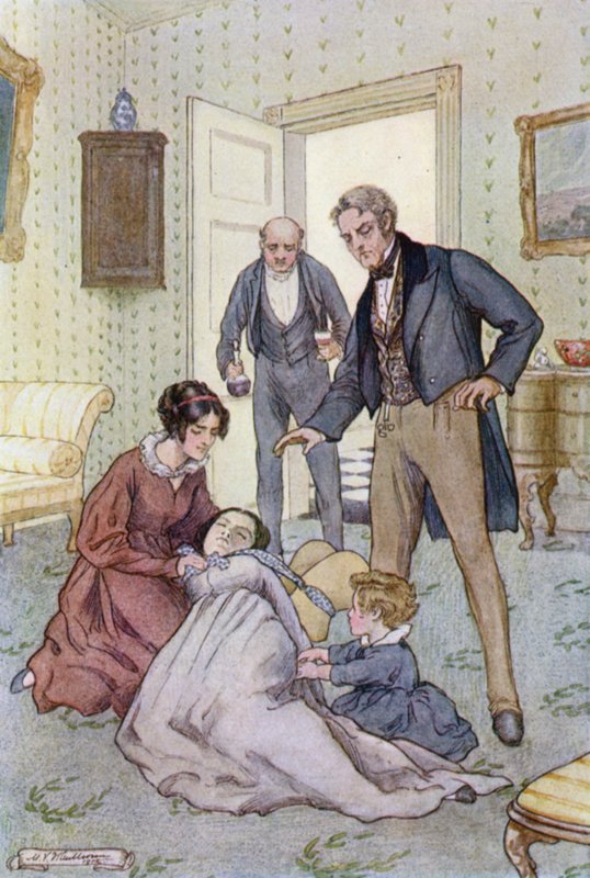 Ilustración para Esposas e Hijas de la Sra. Gaskell de Mary V. Wheelhouse
