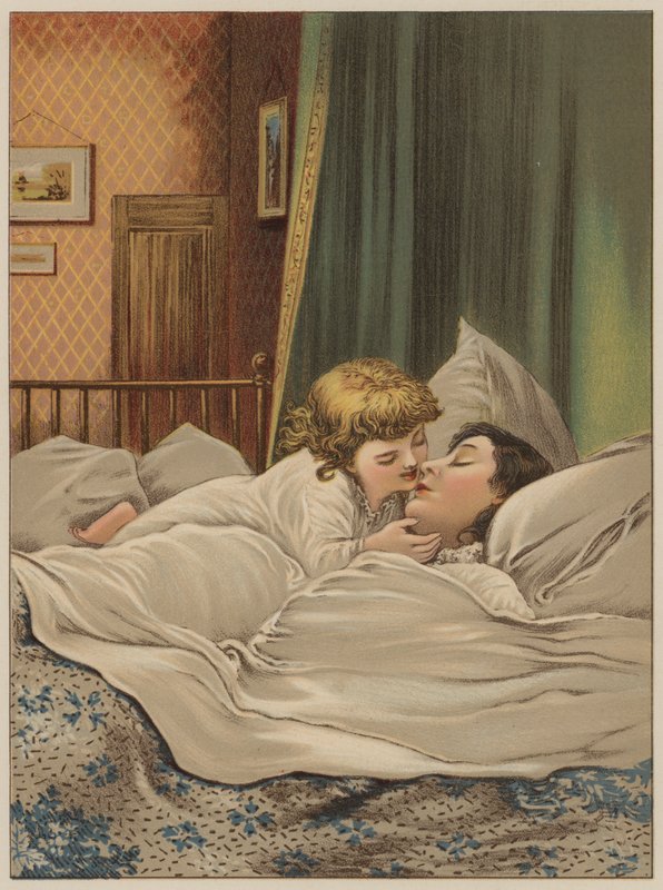 Niño en la cama con su madre de Mary Ellen Edwards