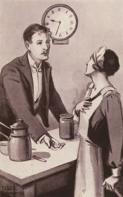 Ilustración para Kipps de H G Wells (litografía) de Mary Ellen Edwards